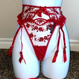 Honey Birdette Thong and Garter